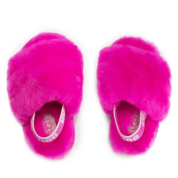 UGG Kids Slippers in Vibrant Pink - Picture 8 of 9